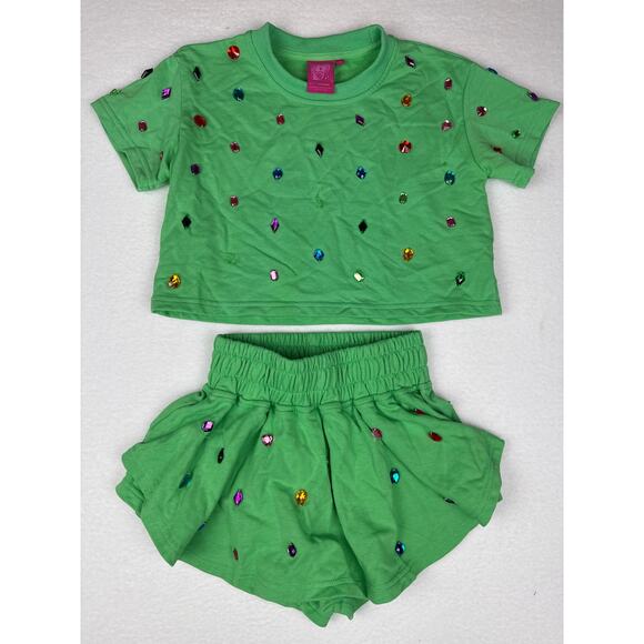 Queen of sparkles girls green jewel set M (10) - Picture 1 of 15